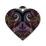 Fractal170 Dog Tag Heart (Two Sides)