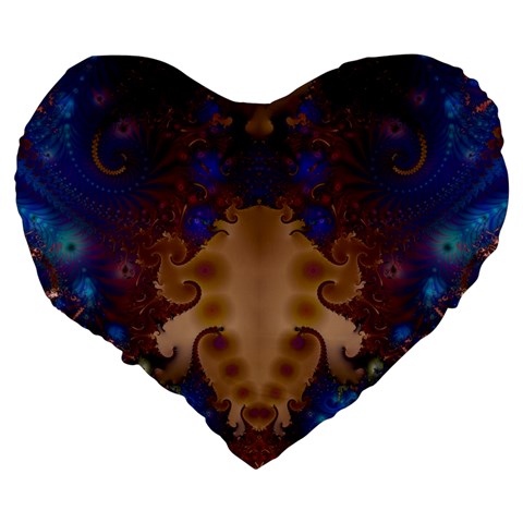 Fractal177 19  Premium Heart Shape Cushion from Custom Dropshipper Back