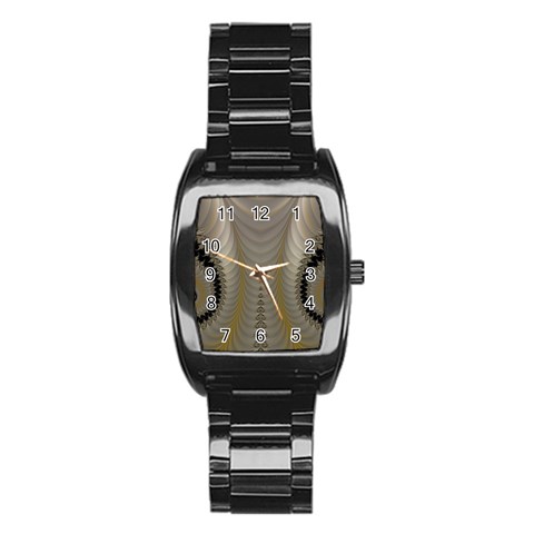 Fractal181 Men s Stainless Steel Barrel Analog Watch from Custom Dropshipper Front