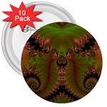 Fractal182 3  Button (10 pack)