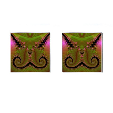 Fractal182 Cufflinks (Square) from Custom Dropshipper Front(Pair)