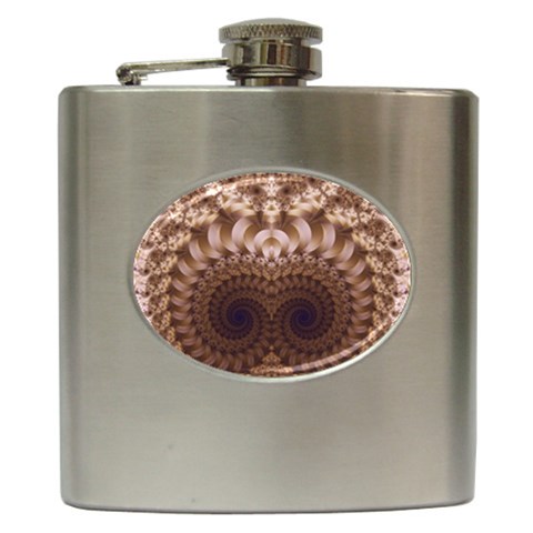 Fractal183 Hip Flask (6 oz) from Custom Dropshipper Front
