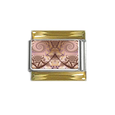 Fractal184 Gold Trim Italian Charm (9mm) from Custom Dropshipper Front