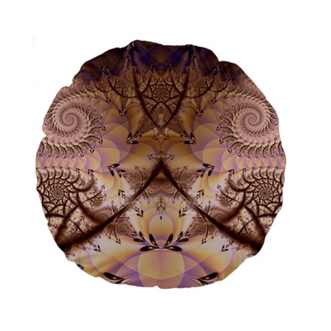 Fractal184 15  Premium Round Cushion  from Custom Dropshipper Back