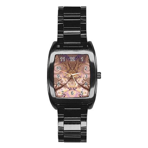 Fractal184 Men s Stainless Steel Barrel Analog Watch from Custom Dropshipper Front