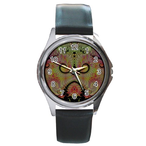 Fractal186 Round Metal Watch from Custom Dropshipper Front