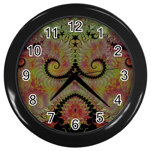 Fractal186 Wall Clock (Black) from Custom Dropshipper Front
