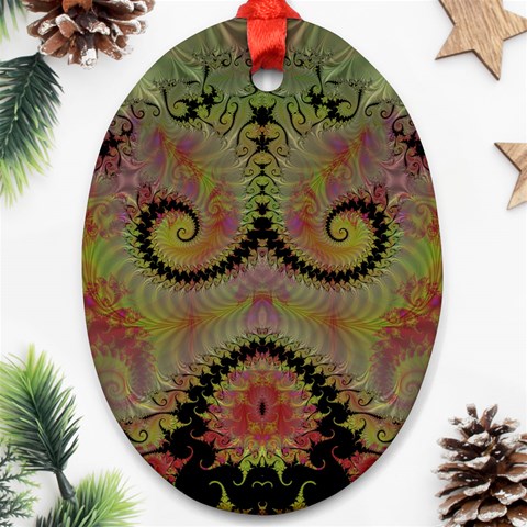 Fractal186 Oval Ornament (Two Sides) from Custom Dropshipper Front