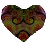 Fractal186 19  Premium Heart Shape Cushion