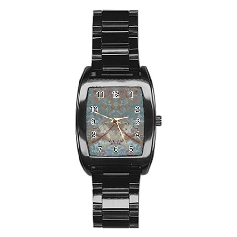 Fractal188 Men s Stainless Steel Barrel Analog Watch from Custom Dropshipper Front
