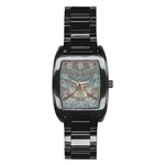Fractal188 Men s Stainless Steel Barrel Analog Watch