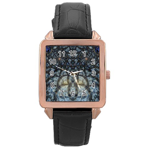 Fractal189 Rose Gold Leather Watch  from Custom Dropshipper Front