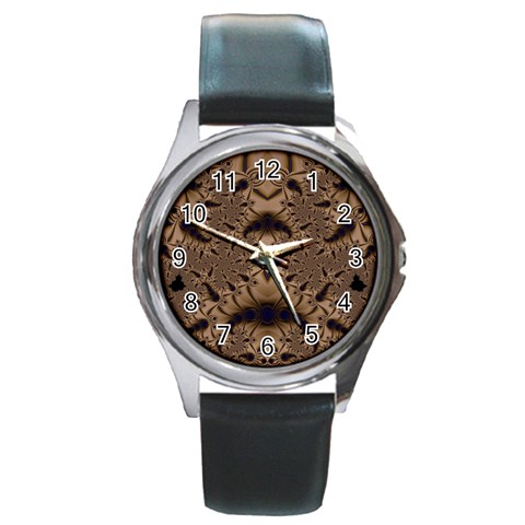 Fractal190 Round Metal Watch from Custom Dropshipper Front