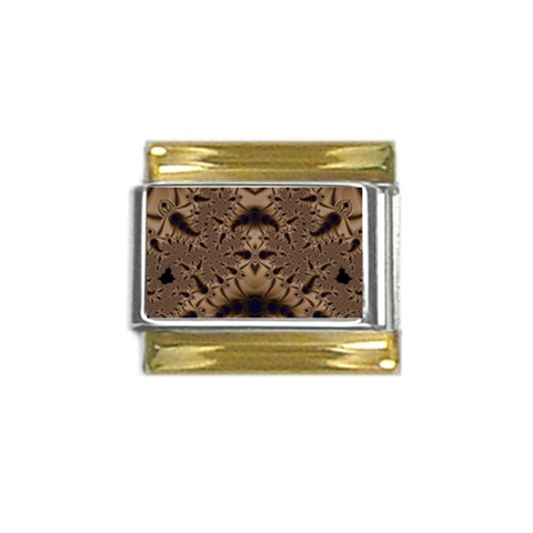 Fractal190 Gold Trim Italian Charm (9mm) from Custom Dropshipper Front