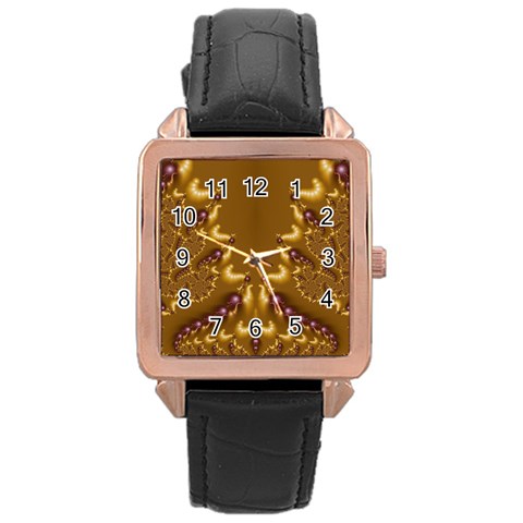 Fractal191 Rose Gold Leather Watch  from Custom Dropshipper Front