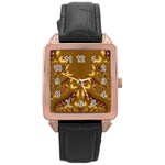 Fractal191 Rose Gold Leather Watch 