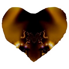 Fractal192 19  Premium Heart Shape Cushion from Custom Dropshipper Back