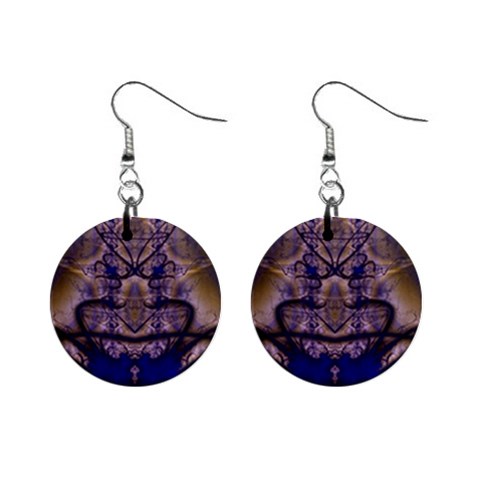 Fractal193 1  Button Earrings from Custom Dropshipper Front