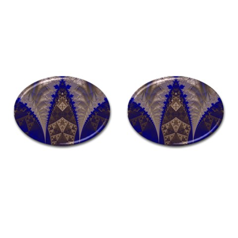 Fractal194 Cufflinks (Oval) from Custom Dropshipper Front(Pair)
