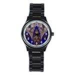 Fractal194 Men s Stainless Steel Round Dial Analog Watch