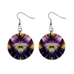 Fractal206 1  Button Earrings