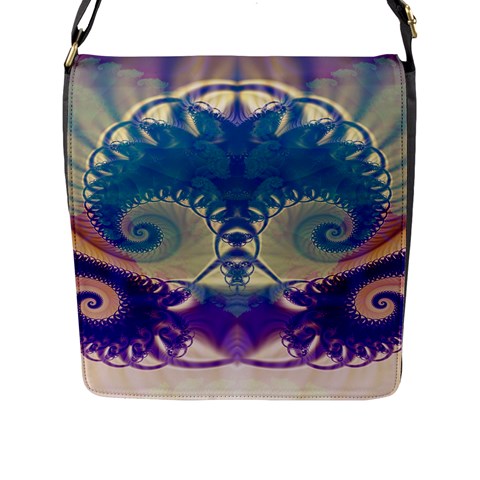 Fractal208 Flap Closure Messenger Bag (Large) from Custom Dropshipper Front