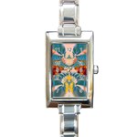Fractal209 Rectangular Italian Charm Watch