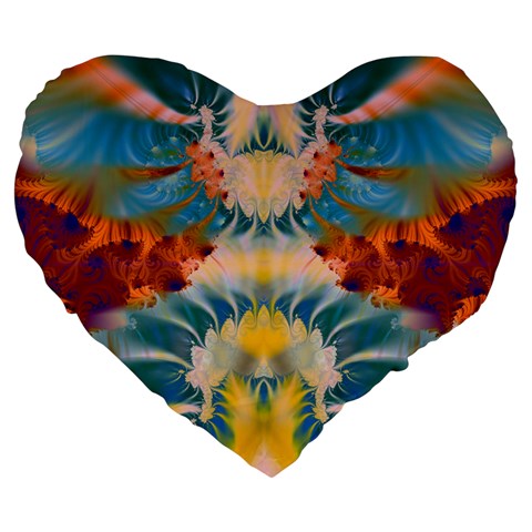 Fractal209 19  Premium Heart Shape Cushion from Custom Dropshipper Front