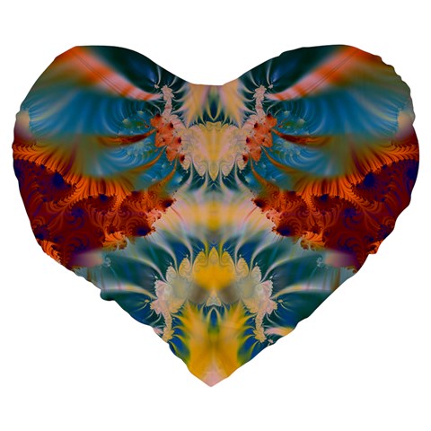 Fractal209 19  Premium Heart Shape Cushion from Custom Dropshipper Back
