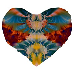 Fractal209 19  Premium Heart Shape Cushion from Custom Dropshipper Back
