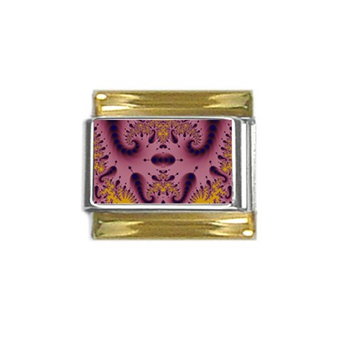 Fractal211 Gold Trim Italian Charm (9mm) from Custom Dropshipper Front