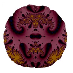 Fractal211 18  Premium Round Cushion  from Custom Dropshipper Back
