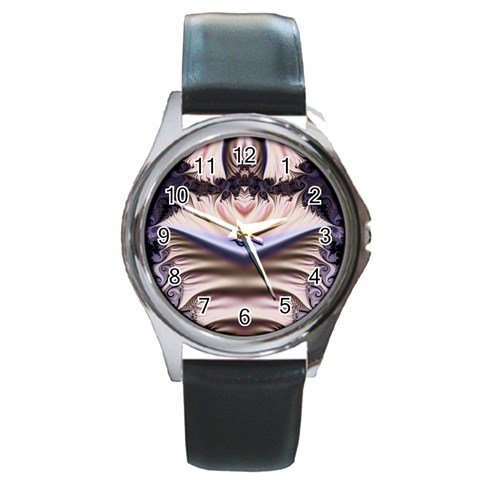 Fractal213 Round Metal Watch from Custom Dropshipper Front