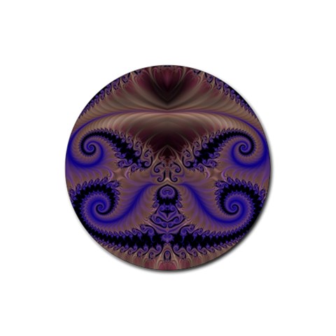 Fractal214 Rubber Round Coaster (4 pack) from Custom Dropshipper Front