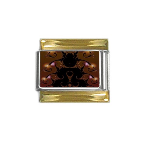 Fractal216 Gold Trim Italian Charm (9mm) from Custom Dropshipper Front