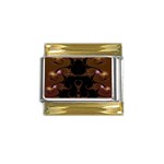 Fractal216 Gold Trim Italian Charm (9mm)
