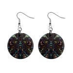 Fractal217 1  Button Earrings