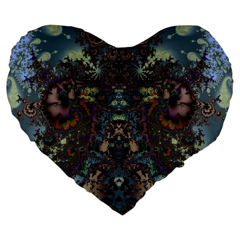Fractal217 19  Premium Heart Shape Cushion from Custom Dropshipper Front