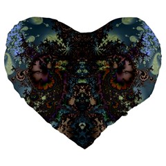 Fractal217 19  Premium Heart Shape Cushion from Custom Dropshipper Front