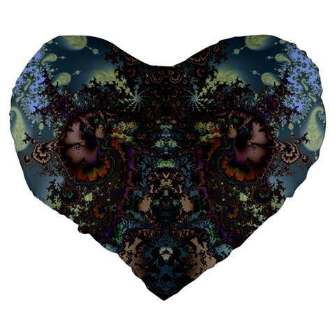 Fractal217 19  Premium Heart Shape Cushion from Custom Dropshipper Back