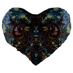 Fractal217 19  Premium Heart Shape Cushion from Custom Dropshipper Back