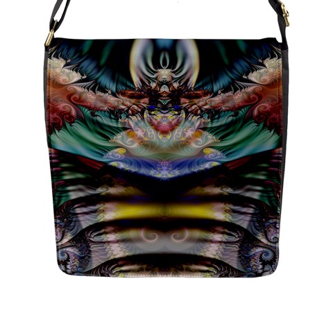 Fractal218 Flap Closure Messenger Bag (Large) from Custom Dropshipper Front