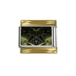 Fractal223 Gold Trim Italian Charm (9mm)