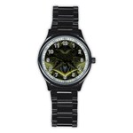 Fractal223 Men s Stainless Steel Round Dial Analog Watch
