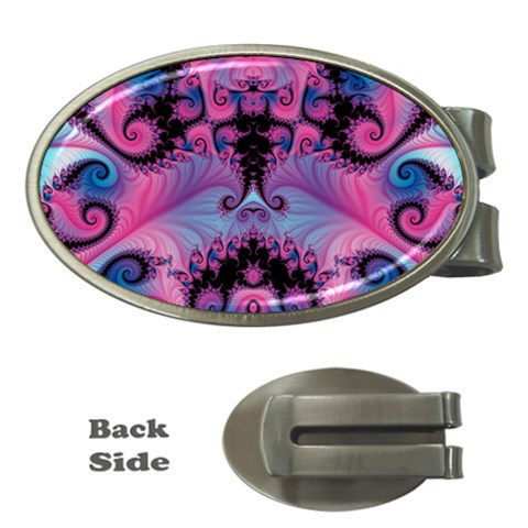 Fractal224 Money Clip (Oval) from Custom Dropshipper Front