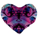 Fractal224 19  Premium Heart Shape Cushion