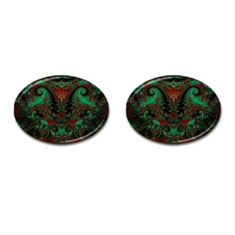 Fractal225 Cufflinks (Oval) from Custom Dropshipper Front(Pair)