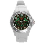Fractal225 Round Plastic Sport Watch Large