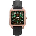 Fractal225 Rose Gold Leather Watch 