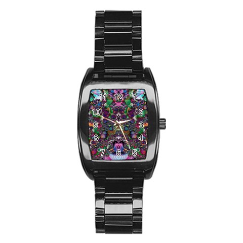 Fractal227 Men s Stainless Steel Barrel Analog Watch from Custom Dropshipper Front